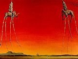 Salvador Dali Famous Paintings - Les Elephants